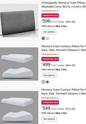 UP TO 90% OFF | Orthopaedic Memory Foam Pillow