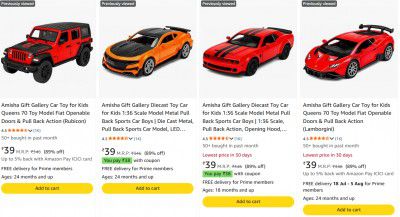 Up to 92% OFF - Amisha Gift Gallery Diecast Toy Car for Kids | Starting From Rs.39 