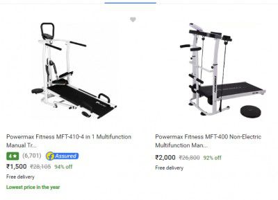 Up to 94% off on Powermax Fitness Equipment
