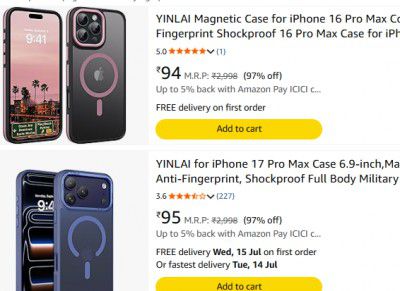 UP TO 97% OFF ON IPHONE MOBILE COVER