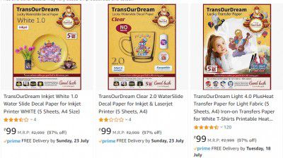 Up to 97% off on TransOurDream Papers