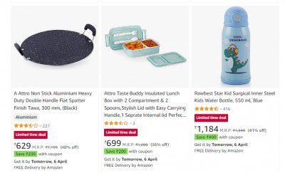 Up to extra Rs.400 off coupons on Home & Kitchen Products