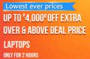 Up to Extra ₹4000 off on Laptops - Only for 2 hours...
