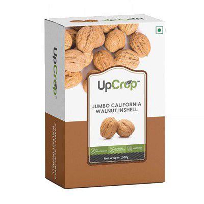 UpCrop Jumbo California Walnuts In-shell 1 Kg, Dry Fruits