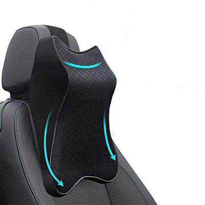 upsimples Car Seat Headrest (Car Neck Pillow 1Pcs), Black