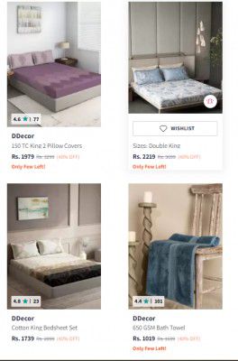 Myntra: Upto 40% OFF On Ddecor Home Furnishing & Accessories Starts At Rs.1979