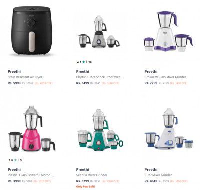 Myntra: Upto 40% OFF On Preethi Products Starts At Rs.2799 + Flat ₹200 Off On Min. ₹899 On Coupon Code