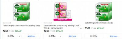 Flipkart Grocery: UPTO 48% OFF ON Dettol Bathing Soap