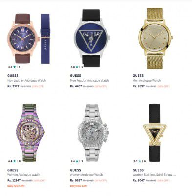 Upto 50-60% Off On  GUESS WATCH