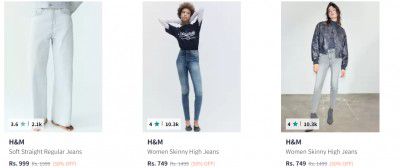 Upto 50% Off on H&M Womens Jeans (International Brands) | Starts At Rs 749