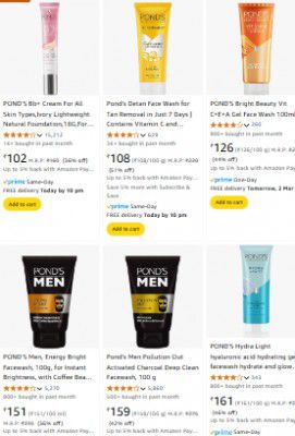 Amazon : Ponds Beauty Products Starts At Rs 123
