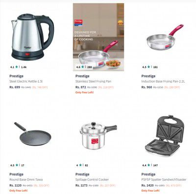 Myntra : Upto 54% OFF On Prestige Products Starts At Rs.699 + Flat ₹200 Off On Min. ₹899 On Coupon Code