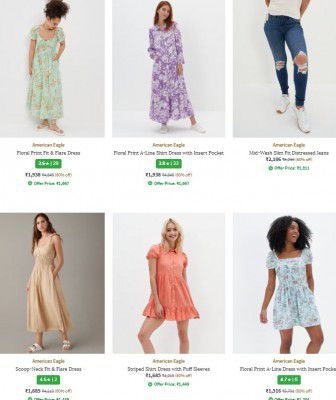 Ajio : Upto 60% OFF - American Eagle Clothings | For Womens