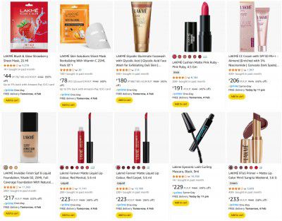 Amazon : Lakme Beauty Products Starts At ₹40