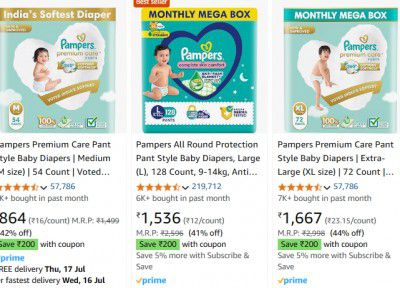 UP TO 58% OFF | Pampers Baby Diaper + EXTRA 12% COUPON