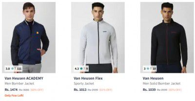 Upto 61% OFF - Van Heusen Mens Jackets