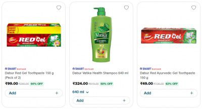 Jiomart : Upto 64% Off On Dabur Personal Care Products 