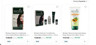 Upto 65% Off On Biotique personal care products 