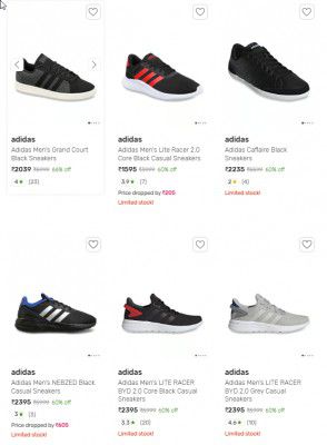 Upto 66% Off On adidas Sneakers | Start At Rs 1595