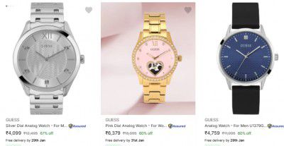 Flipkart: Upto 68% OFF ON Guess Watches
