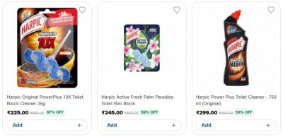 Jiomart : Upto 67% OFF On Harpic Household Product
