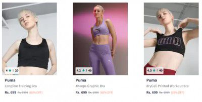 Myntra : Upto 67% Off On Puma Bra Womens Starts At ₹699