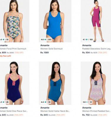 Upto 70% OFF - Amante Womens Swimwear
