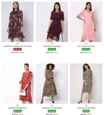 Ajio : Upto 70% Off On Fig Women's Dresses