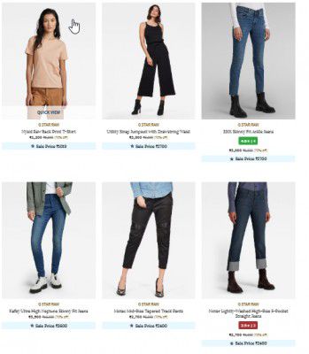 Upto 70% Off On G STAR RAW Women's Clothing