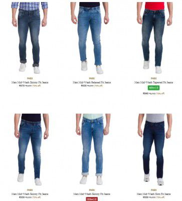 UPTO 70% OFF On Jeans Raymond, Park Avenue & PARX