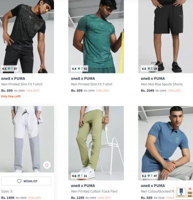 Upto 90% OFF ON one8 x PUMA  Clothing