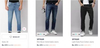 Upto 70% Off On Spykar Jeans Mens Start At 979