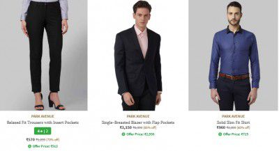 Upto 70% Off PARK AVENUE Clothing