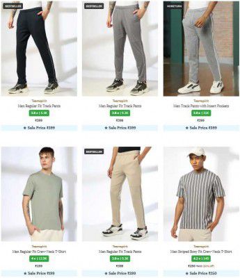 Ajio : UP TO 75% OFF - Teamspirit Clothing & Accessories | Starts At Rs.60
