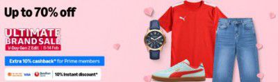Upto 70% OFF - Ultimate Brand Sale | Valentine Day Special