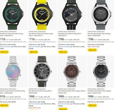 Amazon : Flat 50% OFF - United Colors of Benetton Watches | Starts At Rs.897