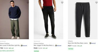 Flipkart: Upto 70% OFF - Urbano Fashion Clothings | Starts At Rs.337