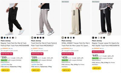 Upto 72% Off Mack Jonney Men's Track Pant | Starts at Rs 372