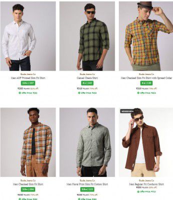 Ajio : Buda Jeans Co Men's Shirts | Upto 85% OFF