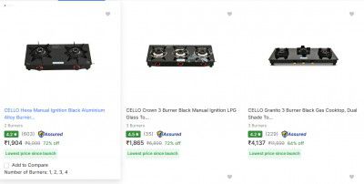 Flipkart: Upto 72% OFF On Cello Gas Stoves Starts At ₹1865