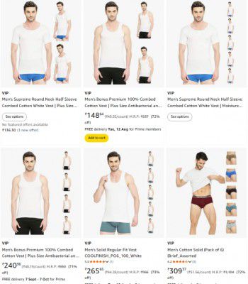 UPTO 72% OFF - VIP innerwear Clothing