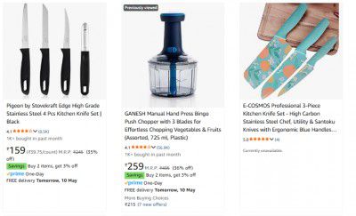Upto 73% Off Kitchen Items + CashBack Offer