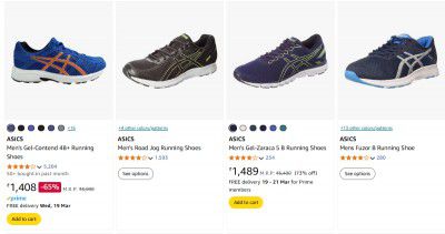 Upto 70% Off On Asics Footwear | Starts at Rs.1635