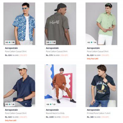Myntra : UP TO 82% OFF - Men's Aeropostale Clothing