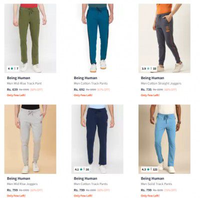 Upto 77% OFF ON Being Human Track Pant