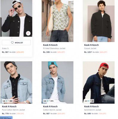 Myntra : Upto 66% Off On Kook N Keech Mens Jackets Starts At ₹635