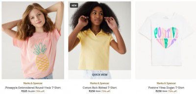 Ajio: UP TO 94% OFF ON Marks & Spencer Clothing | For Girl