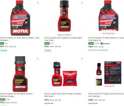Flipkart : Upto 40% OFF - Motul Engine Oil | Starts At ₹117