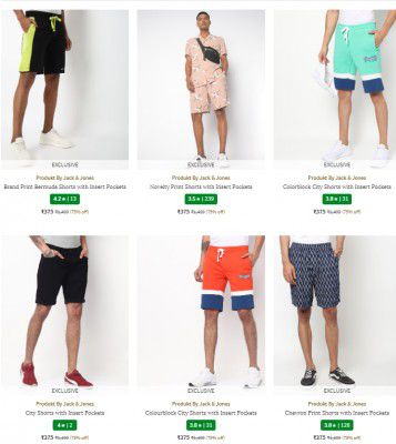 Upto 79% Off On PRODUKT BY JACK & JONES Men's Shorts