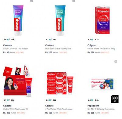 Myntra: Upto 76% OFF On Toothpastes | Starts At Rs.91
